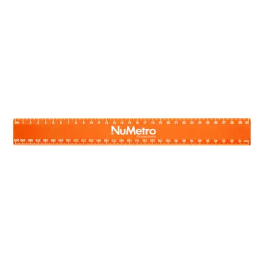 30cm Budget Ruler With Double Sided Calibration - Orange